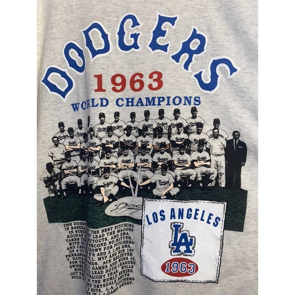 Long Gone Cooperstown Collection 1963 Los Angeles Dodgers T-Shirt XL VTG MLB 90s - Picture 2 of 6